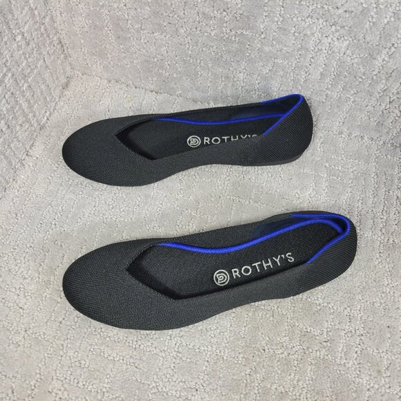 Rothy's The Flats Women's US 10 Black Solid Round Toe Slip On Ballet Shoes - Picture 6 of 9